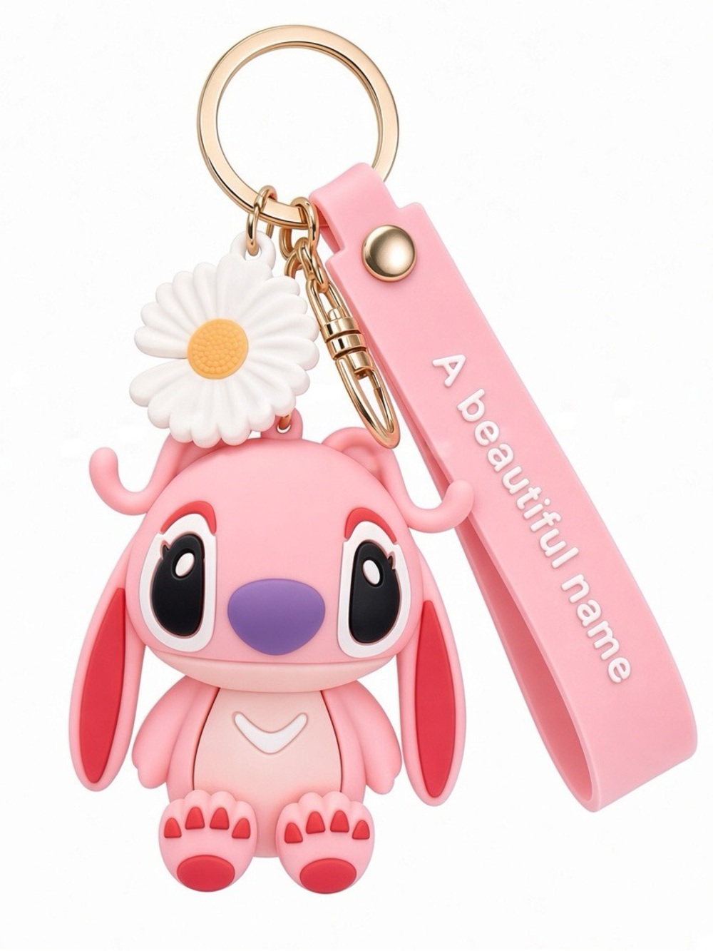 Disney Pixar Pinky Angel Action Figure Silicone Keychain bag charm